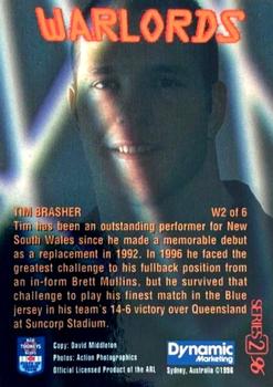 1996 Dynamic ARL Series 2 - Warlords #W2 Tim Brasher Back